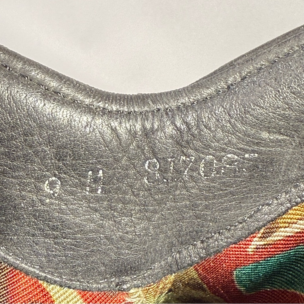 Vintage Zodiac Black Leather Heeled Cowgirl Boots - Picture 9 of 14